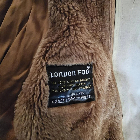 Original LONDON FOG Khaki Trench Coat Size 40 Reg w/Removable Thinsilate Lining - Picture 6 of 9